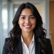 Portrait of Dr. Anya Sharma, a warm and professional female nutritionist