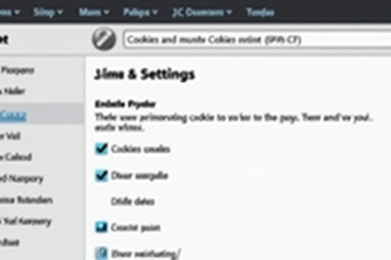 Browser settings interface showing cookie management options